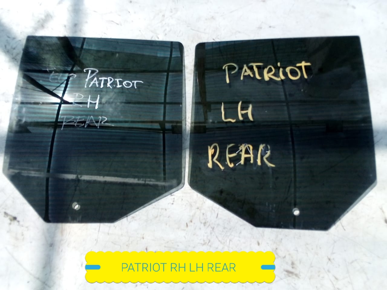 LUNAS DE PUERTAS TRASERAS  JEEP PATRIOT 2007 AL 2017